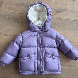 Moncler Lilac Hooded Puffer Jacket 12-18 Months